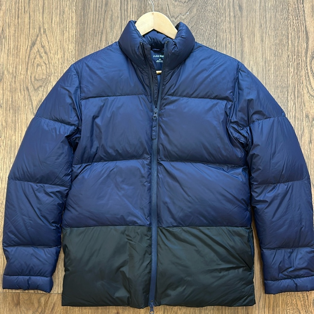Sacks Pure Navy Puffer Light Jacket Blue Size S